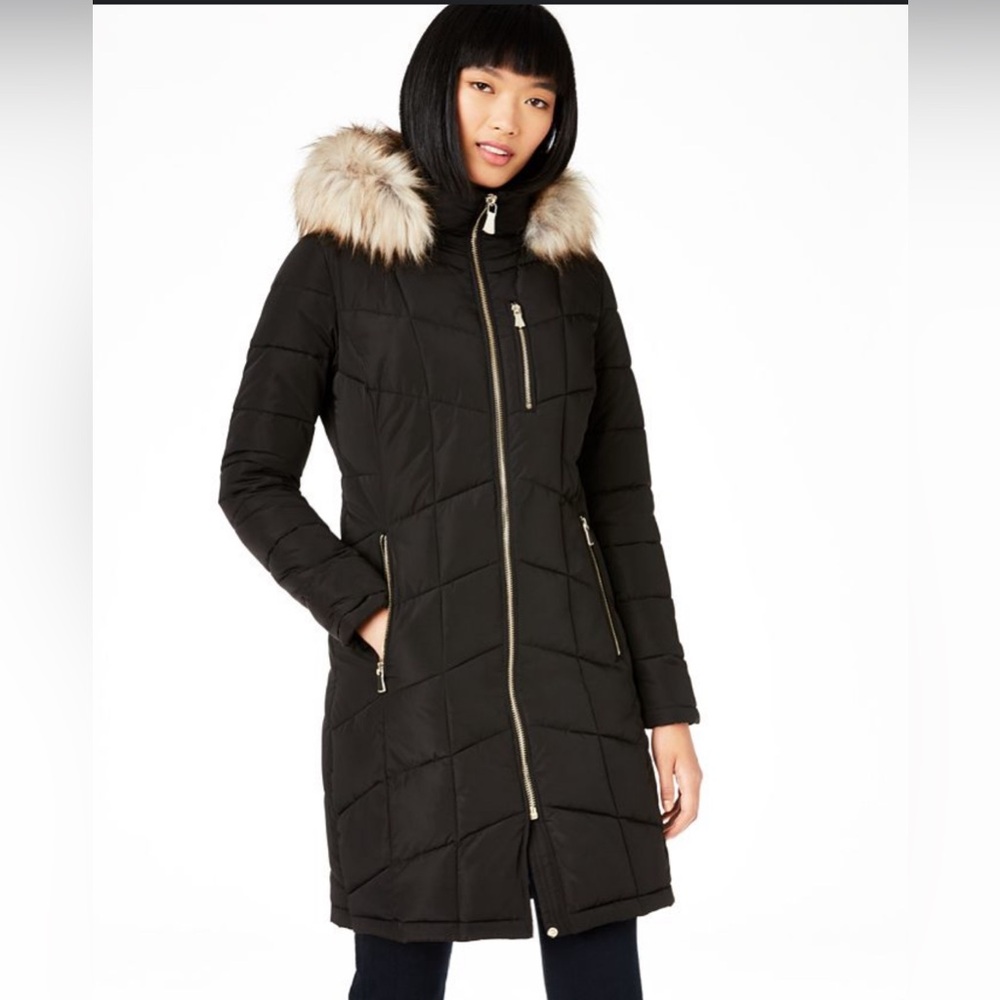 Calvin Klein parks faux fur puffer jacket